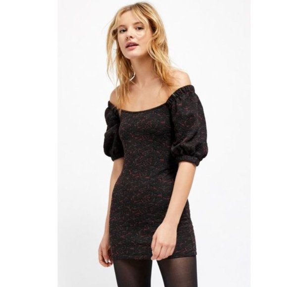 Free People Sunset Puff Sleeve Mini Dress - Picture 3 of 11